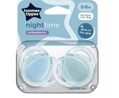 TOMMEE TIPPEE TTP43338095 čiulptukai NIGHT TIME 0-6m mix 2pack