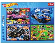 Trefl Dėlionė 4x250 vnt. - HotWheels