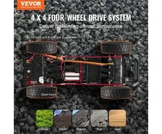 1:24 mastelio nuotoliniu būdu valdomas visureigis, visureigis 4WD su pilnu apšvietimu ir įkraunamomis baterijomis, RC sunkvežimis vaikams, hobiui skirtas lenktyninis automobilis