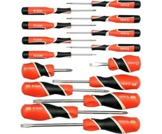 15 vnt. atsuktuvų rinkinys, plokšti, Phillips, Torx, universalus naudojimas