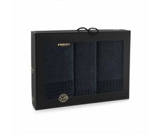 Rankšluostis 3 dalių Egipto medvilnės rankšluosčių rinkinys dėžutėje, 30x50, 50x100, 70x140 cm, 500g/m², antibakterinis, Oeko-Tex sertifikatas, vonios rankšluosčių dovanų rinkinys, prabangi tekstilė
