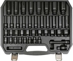 40 dalių smūginių galvučių rinkinys 1/2", skirtas automobilių dirbtuvėms, galvučių raktų rinkinys, įrankių rinkinys