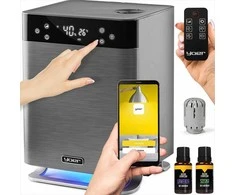 5-in-1 ultragarsinis oro drėkintuvas namams, UV sterilizacija, Wi-Fi valdymas, nuotaikos apšvietimas, išmanusis drėkintuvas, plazminis jonizatorius, oro valymas