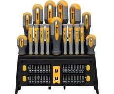 50 dalių atsuktuvų rinkinys, pagamintas iš CrV 6150 plieno, su ergonomiška rankena, preciziniai atsuktuvai, kelių tipų pavaros