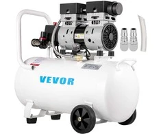 50 L oro kompresorius, itin tylus, 750W be alyvos, nešiojamas kompresorius