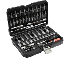56 dalių lizdų rinkinys 1/4", skirtas automobilių ir mechaniniams servisams, profesionalių įrankių rinkinys
