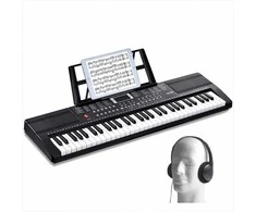 61 klavišo skaitmeninis pianinas pradedantiesiems, nešiojama elektrinė klaviatūra su integruotais garsiakalbiais, skaitmeninis pianinas, klaviatūra pradedantiesiems