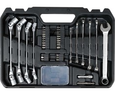 93 dalių įrankių rinkinys mechanikams, su galvutėmis ir veržliarakčiais, automobilių įrankių rinkinys, mechaniko įrankių rinkinys