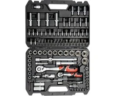 94 dalių įrankių rinkinys automobilių ir mechanikos paslaugoms, lizdų rinkinys, veržliarakčių rinkinys, mechaniko įrankių rinkinys