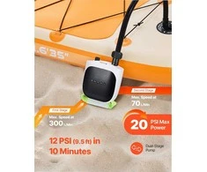 Akumuliatorinis elektrinis irklenčių siurblys pripučiamoms SUP irklentėms, palapinėms ir čiužiniams, aukšto slėgio dviejų pakopų automatinio išsijungimo pripūtimo įrenginys, nešiojamas elektrinis SUP oro siurblys