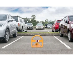 Apsauginis užtvaras parkavimui, 40 cm, sulankstomas su spyna, plieno, stovėjimo vietos užraktas, automobilio parkavimo barjeras