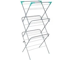 Aral laisvai pastatoma skalbinių džiovyklė pilkai žalios spalvos