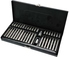 Atsuktuvų antgalių rinkinys, šešiabriauniai, torx, spline, 40 dalių, mechaniniai įrankiai