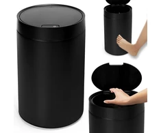 Automatinis šiukšliadėžė, juodo metalo, bekontaktis, 17 l, virtuvės šiukšlinė, jutiklinė, sensorinė