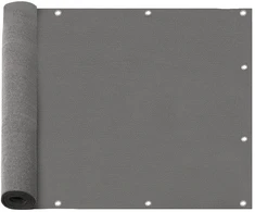Balkono uždanga pilka 1x6 m, apsauga nuo saulės, UV filtras, HDPE, balkonų uždangalas, tvorelės uždanga