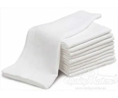 Baby Matex Baltų medvilninių marlės vystyklų rinkinys, 20 vienetų, 70x80 cm, kūdikių priežiūros reikmenys, minkštos palos naujagimiams