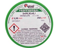 Bešvinė litavimo viela su srautu, elektronikai, 1,5 mm litavimo viela, 250 g litavimo viela, Sn99.3Cu0.7 lydmetalis