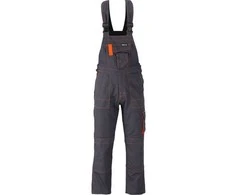 Darbo kombinezonas, Doria, dydis 2XL, su 7 kišenėmis, pilkas ir oranžinis kombinezonas, vyrams