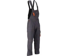 Darbo kombinezonas, Doria, dydis 2XL, su 7 kišenėmis, pilkas ir oranžinis kombinezonas, vyrams