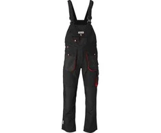 Darbo kombinezonas vyrams, dydis 2XL, 11 kišenių, juodas ir raudonas, sodo darbo drabužiai
