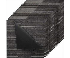 Daugkartinio naudojimo kiliminės plytelės 610x610 mm, skirtos vidaus patalpoms, svetainei, miegamajam, biurui, minkštas paminkštintas modulinis kilimas, pilka, moduliniai kiliminiai kvadratai, grindų plytelės, vidaus kiliminės plytelės
