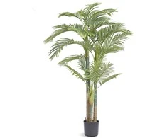 Dirbtinė auksinė cukranendrių palmė, Vazoninis medis, Realistiškas dizainas, Vidaus/Lauko