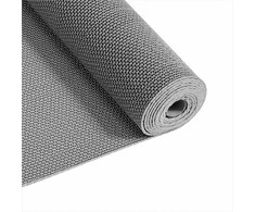 Drenažinis kilimėlis drėgnoms zonoms, PVC neslystantis tuščiaviduris drenažinis grindų kilimėlis, 90 x 500 cm pilkas komercinio naudojimo vandens drenažo kilimėlis, neslystantis grindų kilimėlis