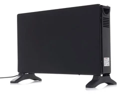 Elektrinis konvekcinis šildytuvas 2000W, juodas, nešiojamas šildytuvas namams, efektyvus elektrinis radiatorius, greitai šildantis konvektorius