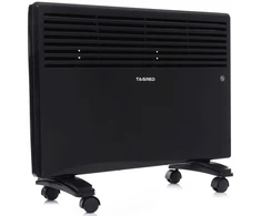 Elektrinis konvekcinis šildytuvas su termostatu, 1500W reguliuojamas šildytuvas, juodas sieninis šildytuvas, nešiojamas elektrinis šildytuvas