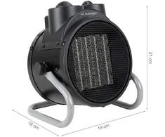 Elektrinis šildytuvas, 2kW keraminis ventiliatorinis šildytuvas namams, dirbtuvėms, garažui, greitas šildymas, nešiojamas patalpų šildytuvas, mažas energijos suvartojimas