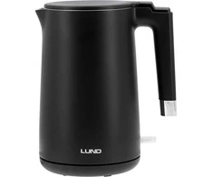 Elektrinis virdulys 1,5 l, vėsus liesti, 2200 W, belaidis virdulys, juodas elektrinis virdulys
