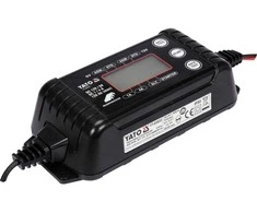 Elektroninis 6-12V akumuliatorių įkroviklis su ekranu, 1/4A, auto moto AGM