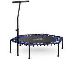 Fitneso batutas su rankena, 127 cm, šešiakampis batutas, namų fitneso batutas