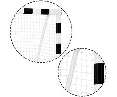 Futbolo vartai 180x120x60 cm, su patvariu tinklu, lengvai surenkami futbolo vartai, lauko futbolo vartai
