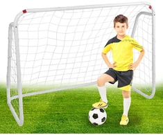 Futbolo vartai 2 vnt., balti, plieno rėmas, vaikams, sodui, mini futbolo vartai, lauko vartai