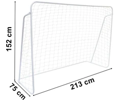Futbolo vartai 2.13x1.52 m, balti, vaikams, sodui, kiemo futbolo vartai, mini futbolo vartai