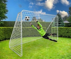 Futbolo vartai 300 cm, nešiojami, balti, vaikams, sodui, kiemo futbolo vartai, mini futbolo vartai