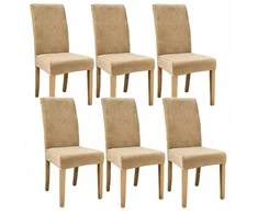 Galaxia kėdžių užvalkalai, 6 vnt., smėlio spalvos