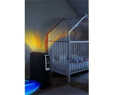 Inferno Tepalinis šildytuvas 2500W su Wi-Fi ir laikmačiu, 10 sekcijų, eco režimas, kamino efektas, išmanus alyvos radiatorius, taupantis energiją elektrinis radiatorius