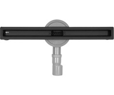 Juodas 50 cm Slim linijinis dušo latakas, vonios kambariui, nerūdijančio plieno latakas, dušo kanalo latakas