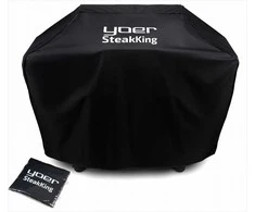 Kepsninės uždangalas dujinei kepsninei, vandeniui atspari apsauga, juodas Oksfordo audinis, tinka SteakKing GG02S, dujinio grilio uždangalas, lauko kepsninės uždangalas, neperšlampamas grilio dėklas