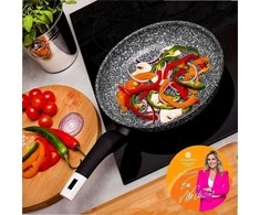 Keraminių neprisvylančių keptuvių rinkinys, trys dydžiai 20 cm 24 cm 28 cm, tinkamas indukcijai, universalūs virtuvės indai, keptuvės su keramine akmens danga, neprisvylantis keptuvių komplektas gaminimui