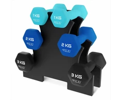Ketaus hantelių rinkinys, 12 kg, namų fitnesui, jėgos treniruotėms, šešiakampiai hanteliai, įvairiaspalviai svoriai