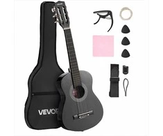 Klasikinės gitaros pradedančiųjų rinkinys, 780 mm liepos medienos instrumentas su nailoninėmis stygomis, derintuvu ir priedais, pradedančiųjų gitaros komplektas, gitara vaikams ir mokiniams