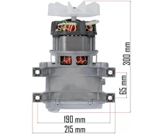 Kompresoriaus pompa POWERMAT PM-KO-24T, oro kompresoriaus atsarginė dalis, 206 litrų/minutę pompa, 1.85 kW kompresoriaus pompa, universali kompresoriaus pompa