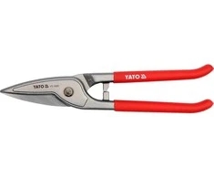 Lakštinio metalo žirklės, tiesus pjovimas, aukštos anglies plienas, 225 mm metalo pjaustytuvas