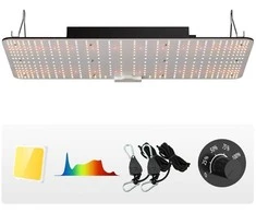 LED augalų auginimo šviestuvas, viso spektro, 200 W, pritemdomas