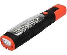 LED darbo žibintas, 30+7 LED, įkraunamas, su magnetais ir kabliukais, 140 lm, inspekcinė lempa