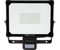 LED prožektorius 50W, su judesio davikliu, 4750lm, IP54, lauko apšvietimas, plono dizaino prožektorius