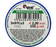 Litavimo viela vario instaliacijoms, 250g, Sn97Cu3, minkšto litavimo viela, alavo lydmetalis